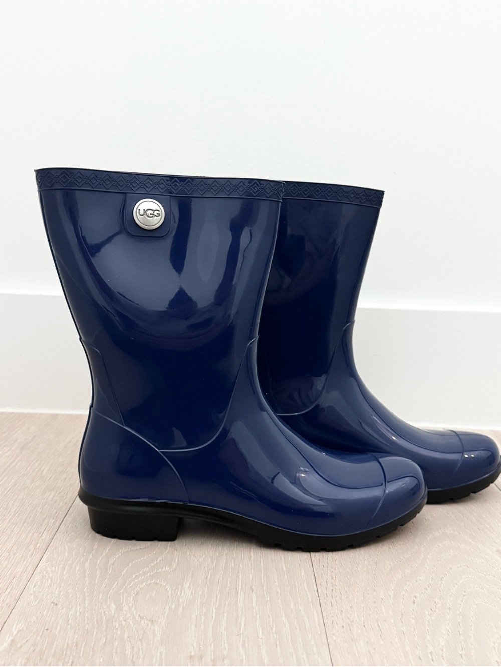 UGG Glossy Navy Rain & Snow Boots